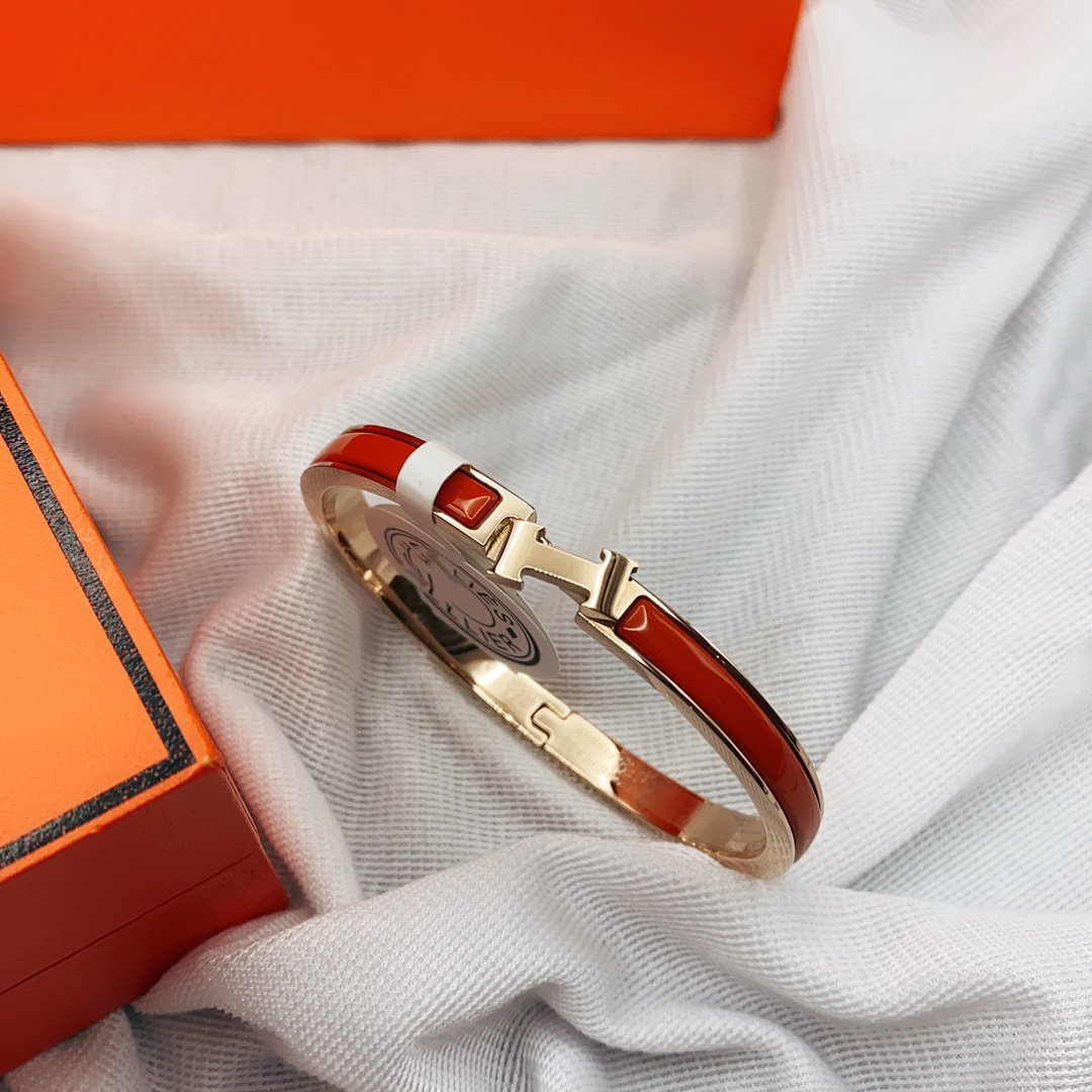 [⭐Clover Jewelry]CLASSIC HM CLIC RED 8MM ENAMEL BRACELET