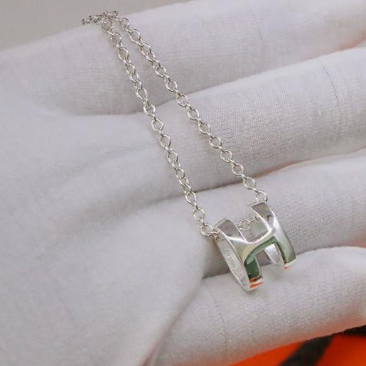 [⭐Clover Jewelry]HM NECKLACE H LETTER OVAL SERIES