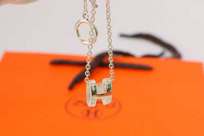[⭐Clover Jewelry]HM NECKLACE H LETTER OVAL SERIES