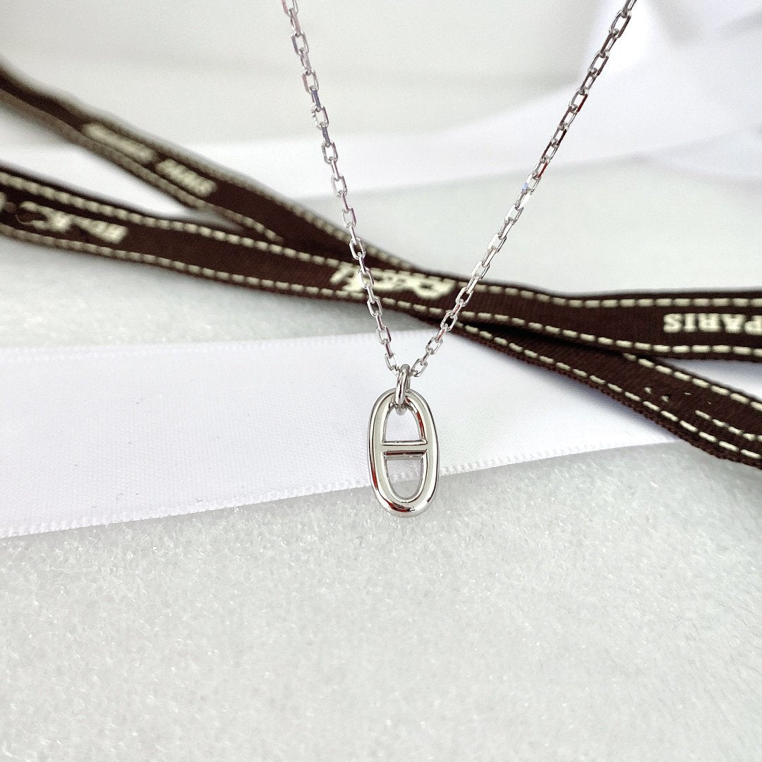 [⭐Clover Jewelry]HM PIG NOSE NECKLACE
