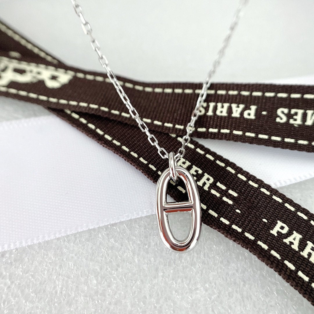 [⭐Clover Jewelry]HM PIG NOSE NECKLACE