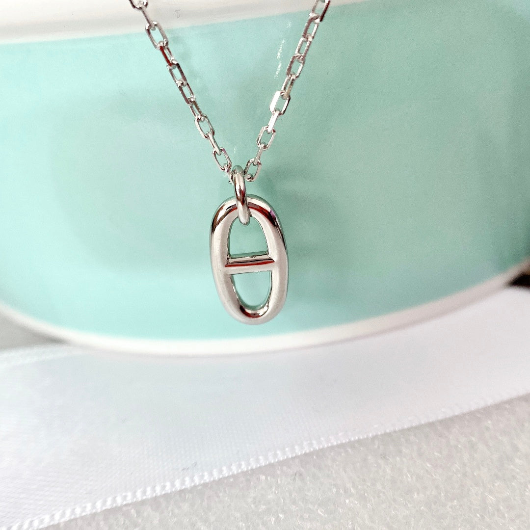 [⭐Clover Jewelry]HM PIG NOSE NECKLACE