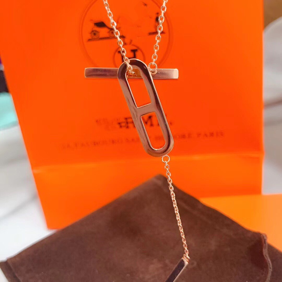 [⭐Clover Jewelry]HM NECKLACE PLATINUM ROSE GOLD DIAMOND