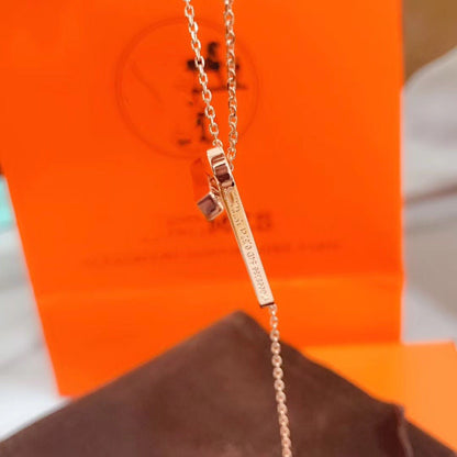 [⭐Clover Jewelry]HM NECKLACE PLATINUM ROSE GOLD DIAMOND