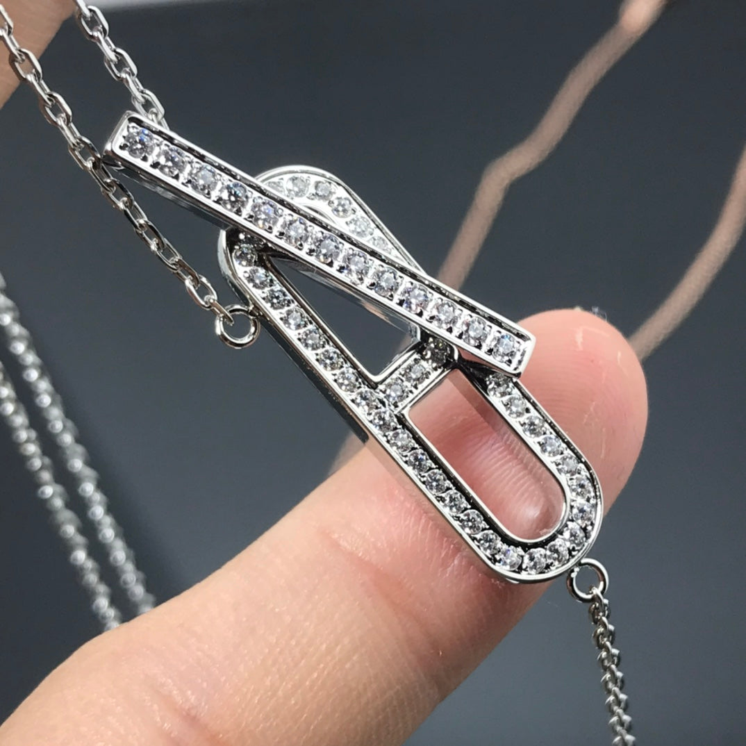 [⭐Clover Jewelry]HM NECKLACE PLATINUM ROSE GOLD DIAMOND