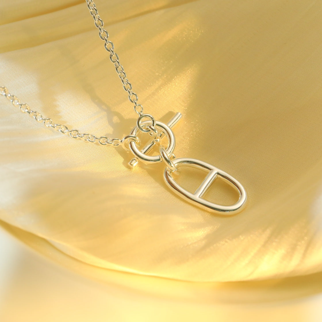 [⭐Clover Jewelry]HM CHAINE D'ANCRE PENDANT NECKLACE STERLING SILVER