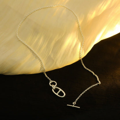 [⭐Clover Jewelry]HM CHAINE D'ANCRE PENDANT NECKLACE STERLING SILVER