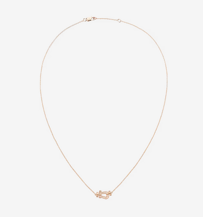 [⭐Clover Jewelry]FORCE 10 DIAMOND PINK GOLD NECKLACE MINI MODEL