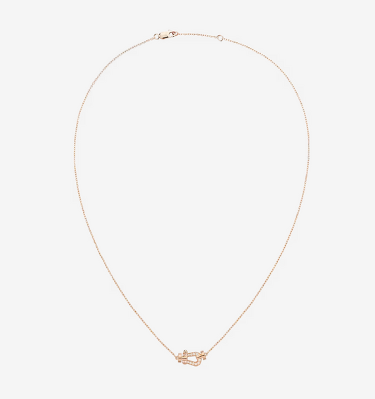 [⭐Clover Jewelry]FORCE 10 DIAMOND PINK GOLD NECKLACE MINI MODEL