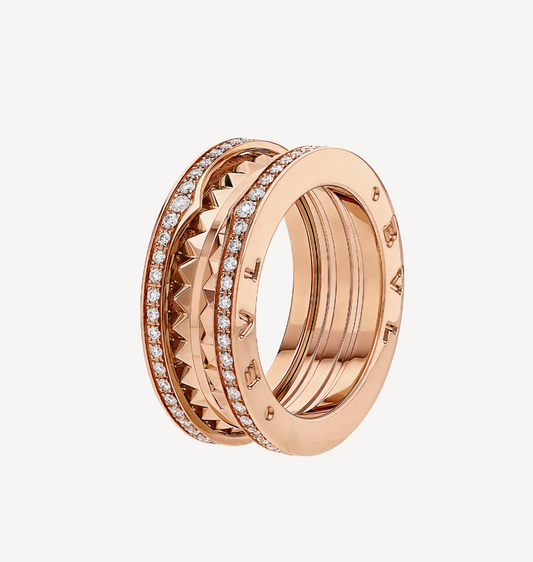 [⭐Clover Jewelry]ZERO 1 ROCK DIAMOND PINK GOLD