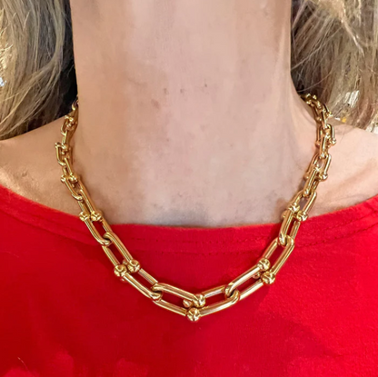 [Clover Jewelry]HARDWEAR PINK GOLD CHOKER