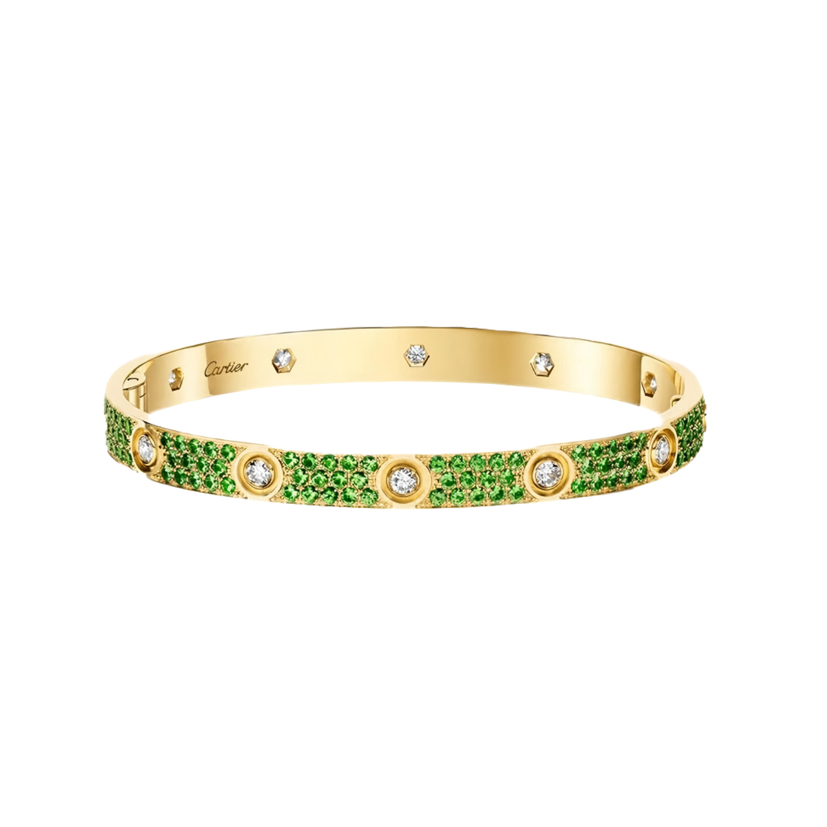 [⭐Clover Jewelry]2026 PAVE GEMSTONE LOVE BRACELET 6.1MM 10 DIAMONDS