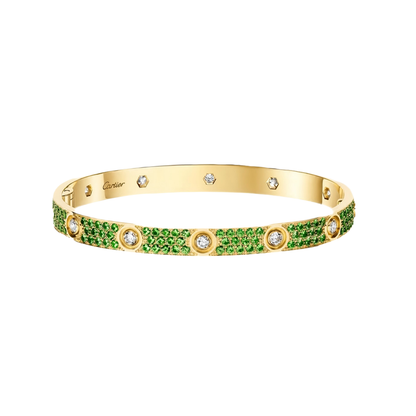 [⭐Clover Jewelry]2026 PAVE GEMSTONE LOVE BRACELET 6.1MM 10 DIAMONDS