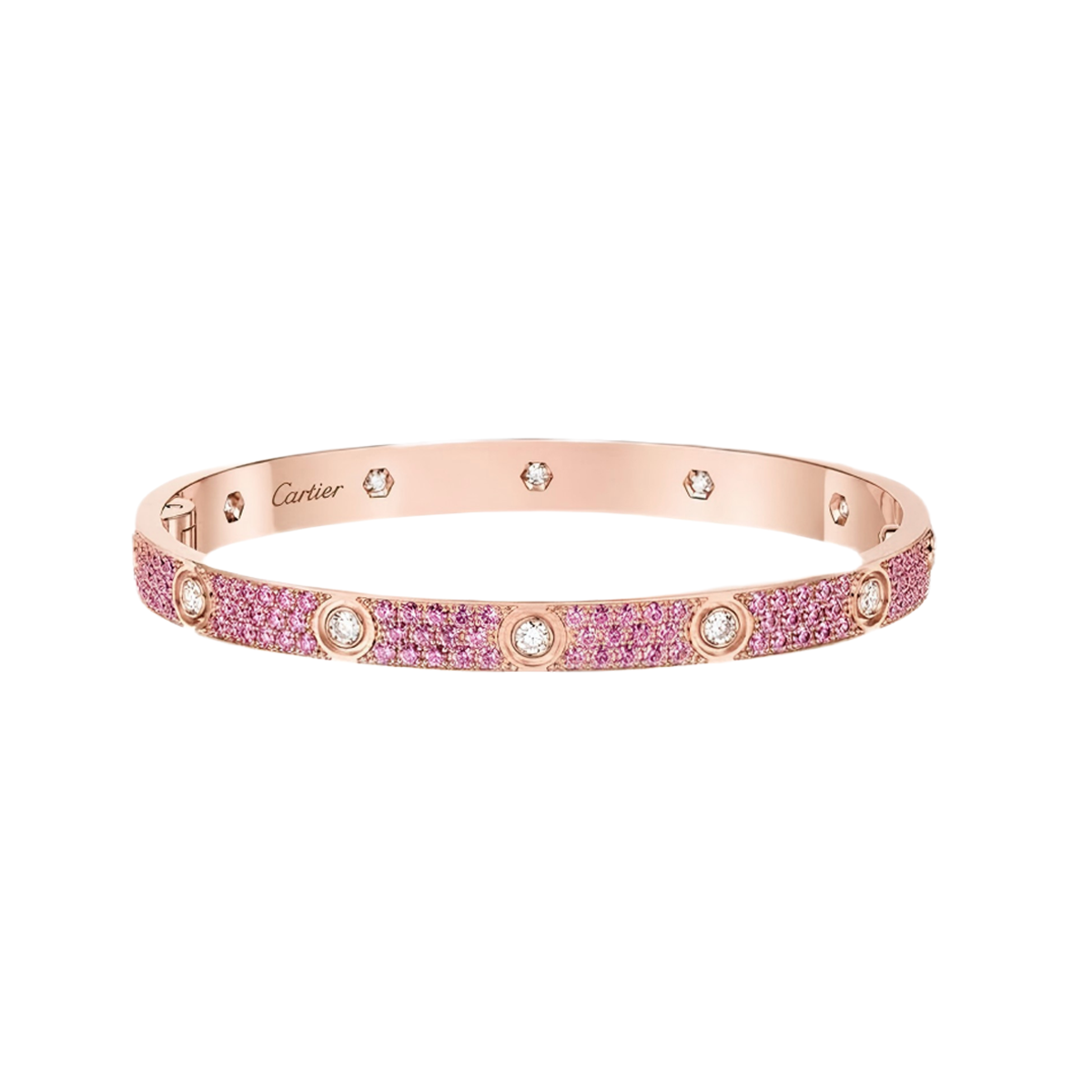 [⭐Clover Jewelry]2026 PAVE GEMSTONE LOVE BRACELET 6.1MM 10 DIAMONDS