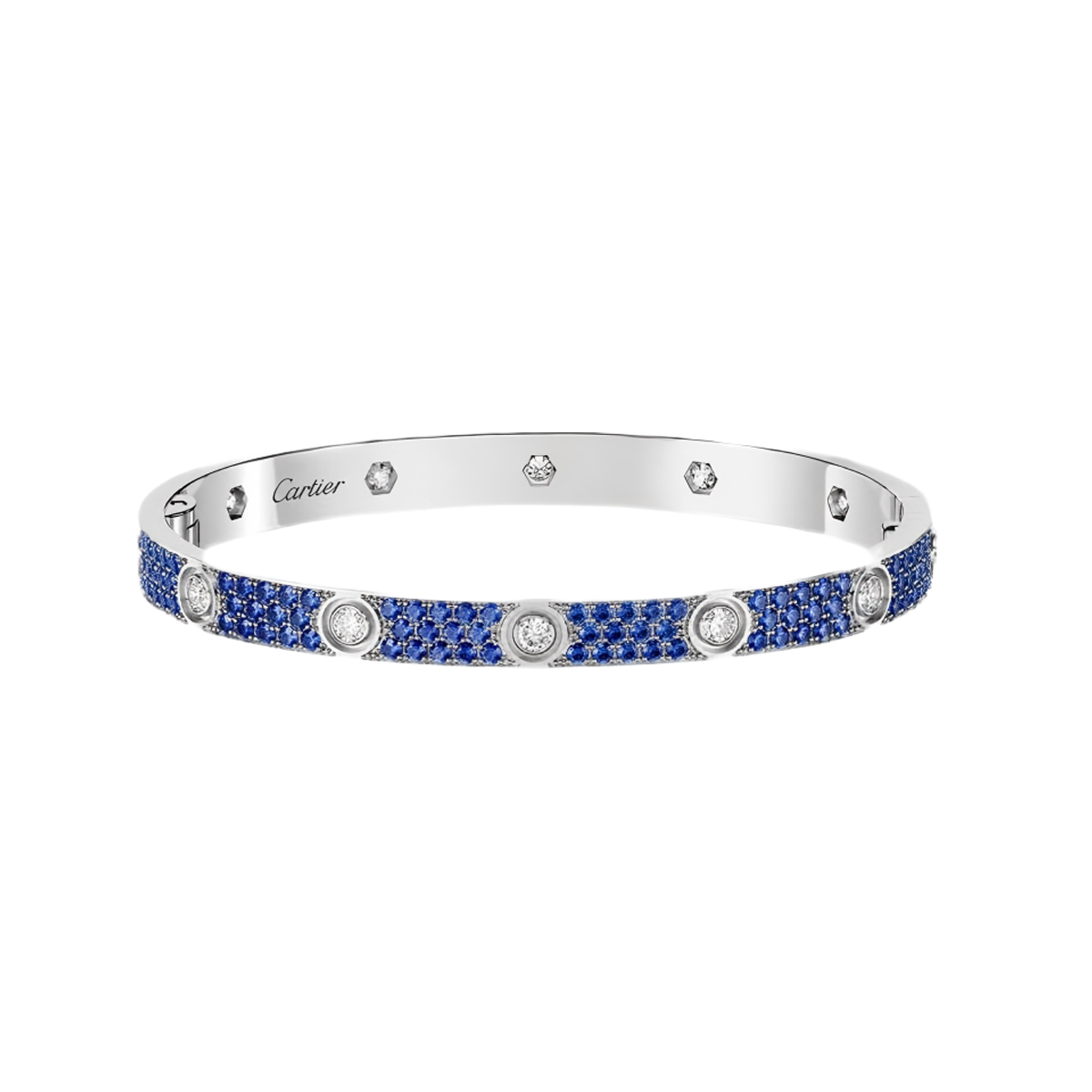 [⭐Clover Jewelry]2026 PAVE GEMSTONE LOVE BRACELET 6.1MM 10 DIAMONDS