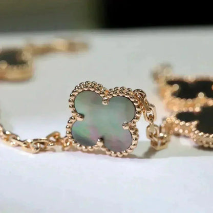 [⭐Clover Jewelry] CLOVER 5 MOTIF GRAY MOP BRACELET COLLECTION