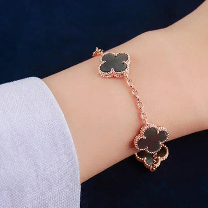 [⭐Clover Jewelry] CLOVER 5 MOTIF GRAY MOP BRACELET COLLECTION