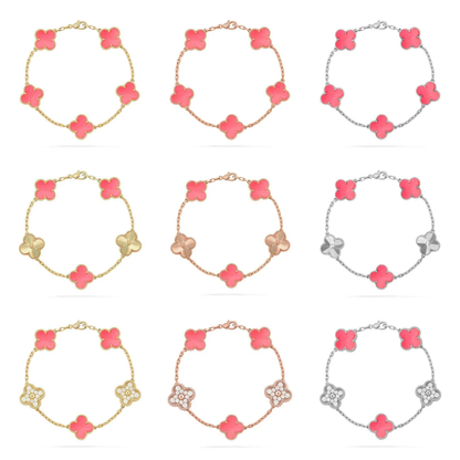[⭐Clover Jewelry] CLOVER 5 MOTIFS  PINK MOP BRACELET COLLECTION