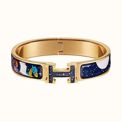 [⭐Clover Jewelry]H STAR AND MOON BRACELET 12MM