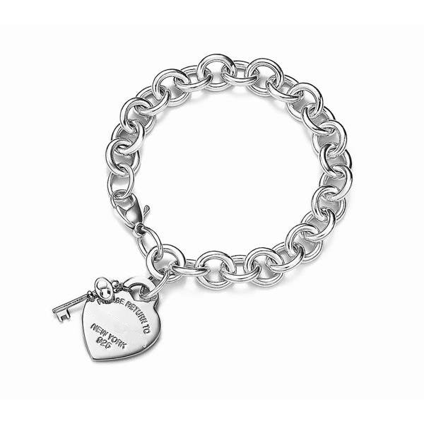 [Clover Jewelry]KEY HEART CARD CHUNKY INTERLOCKING BRACELET LENGTH