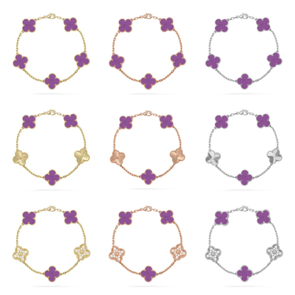 [⭐Clover Jewelry] CLOVER 5 MOTIF VIOLET BRACELET COLLECTION