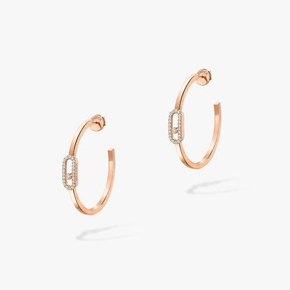 [⭐Clover Jewelry]CREOLES MOVE UNO PM DIAMOND EARRINGS
