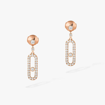 [⭐Clover Jewelry]DORMEUSES MOVE UNO DIAMOND EARRINGS