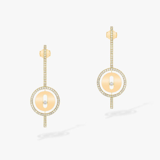 [⭐Clover Jewelry]Demo MOVE ARROW PINK GOLD DIAMOND EARRINGS