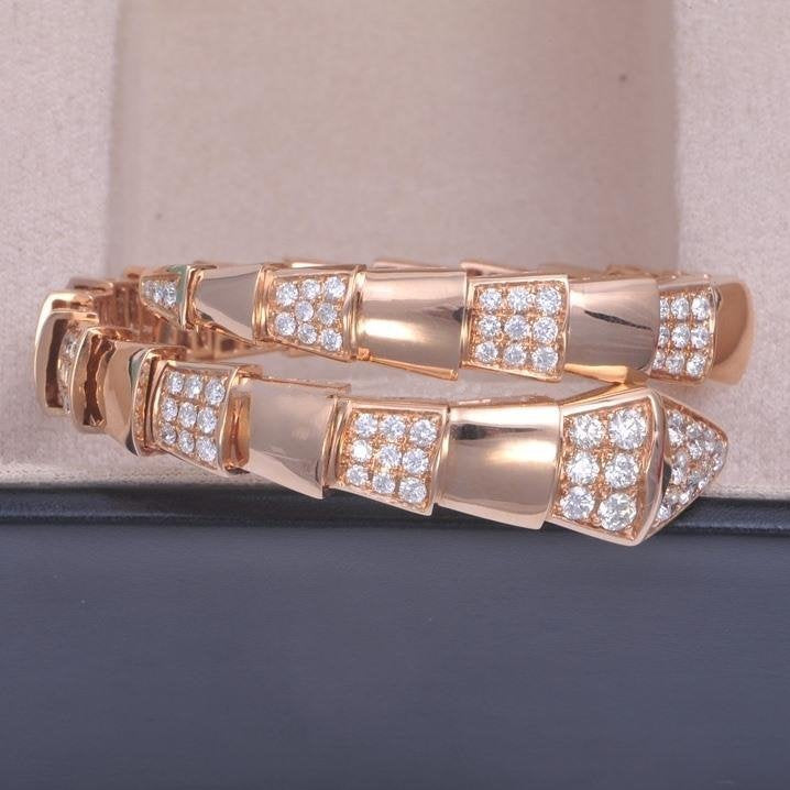 [⭐Clover Jewelry]SERPENTI BRACELET PINK GOLD DIAMOND