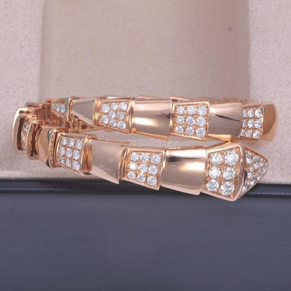 [⭐Clover Jewelry]SERPENTI BRACELET PINK GOLD DIAMOND