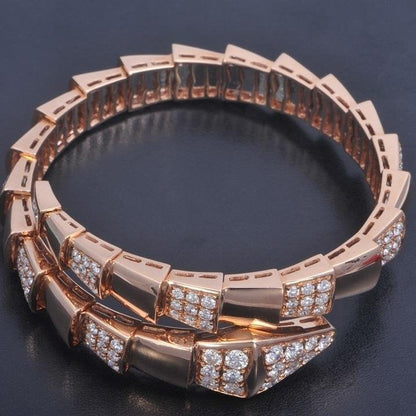 [⭐Clover Jewelry]SERPENTI BRACELET PINK GOLD DIAMOND