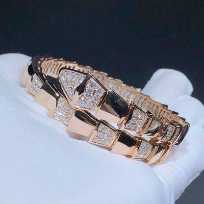 [⭐Clover Jewelry]SERPENTI BRACELET PINK GOLD DIAMOND