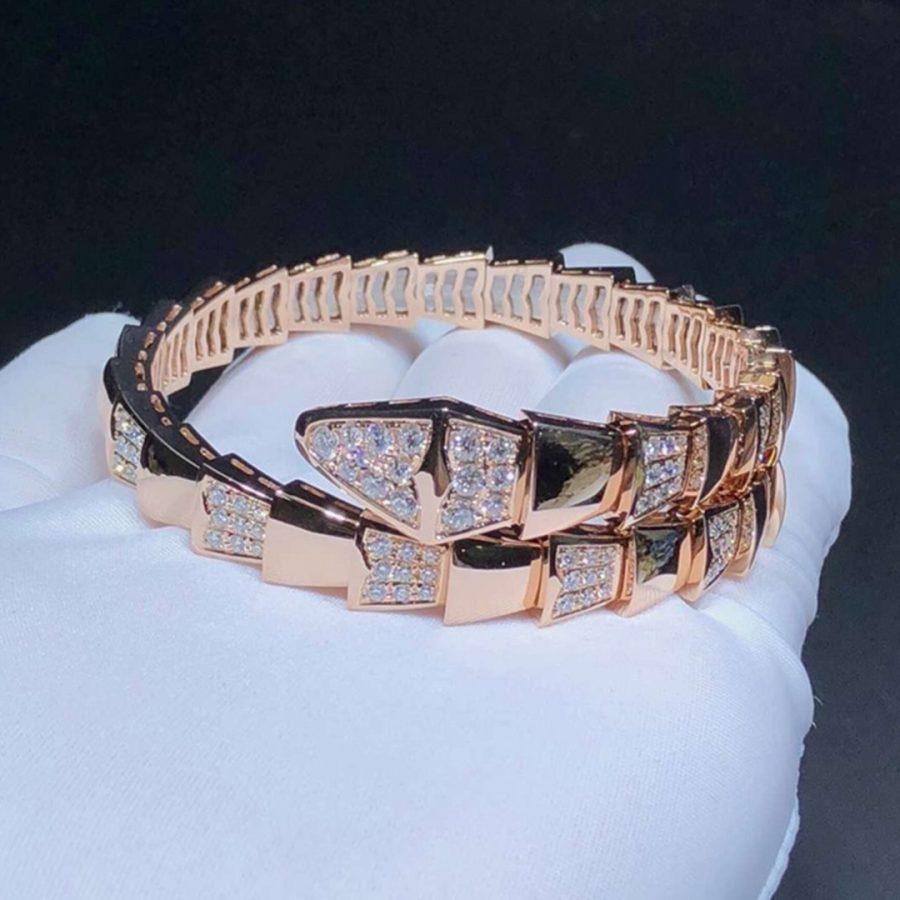 [⭐Clover Jewelry]SERPENTI BRACELET PINK GOLD DIAMOND