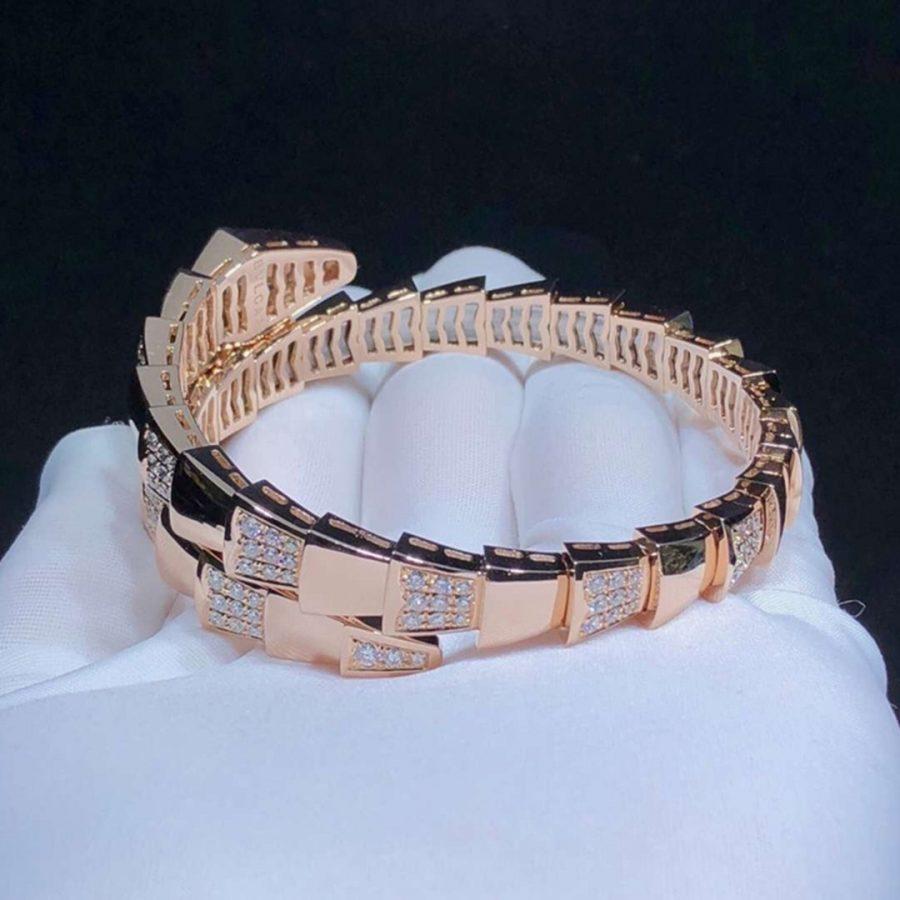 [⭐Clover Jewelry]SERPENTI BRACELET PINK GOLD DIAMOND