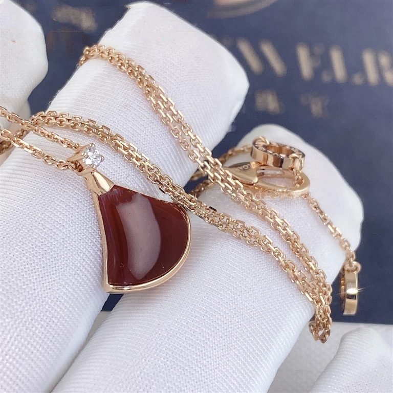 [⭐Clover Jewelry]DREAM NECKLACE CARNELIAN 1 DIAMOND