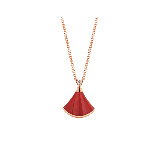 [⭐Clover Jewelry]DREAM NECKLACE CARNELIAN 1 DIAMOND
