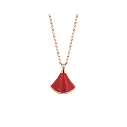 [⭐Clover Jewelry]DREAM NECKLACE CARNELIAN 1 DIAMOND