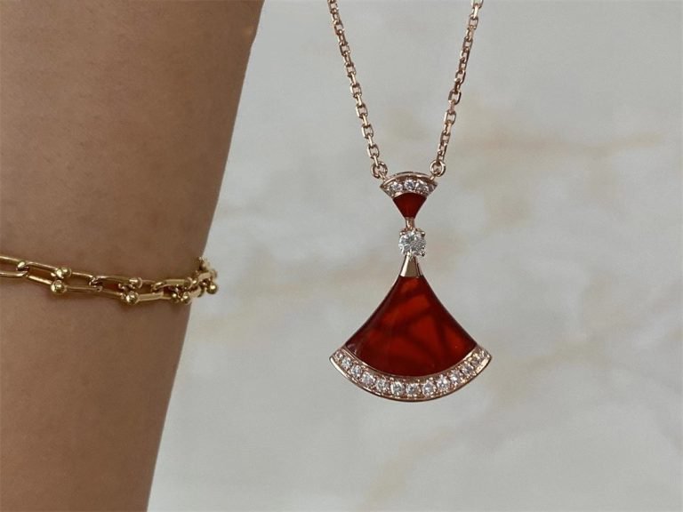 [⭐Clover Jewelry]DREAM NECKLACE CARNELIAN DIAMOND