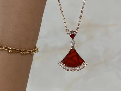 [⭐Clover Jewelry]DREAM NECKLACE CARNELIAN DIAMOND