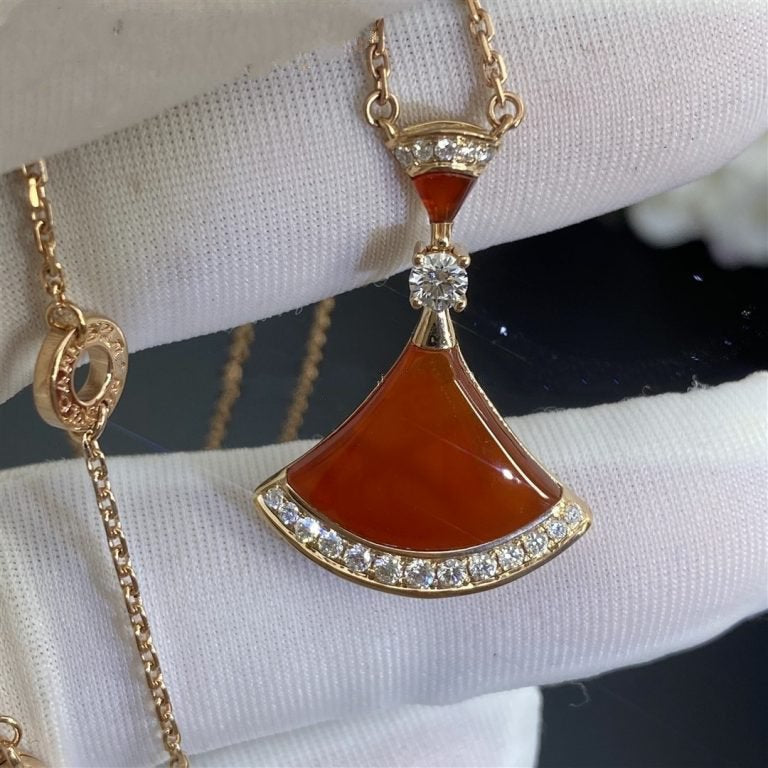 [⭐Clover Jewelry]DREAM NECKLACE CARNELIAN DIAMOND