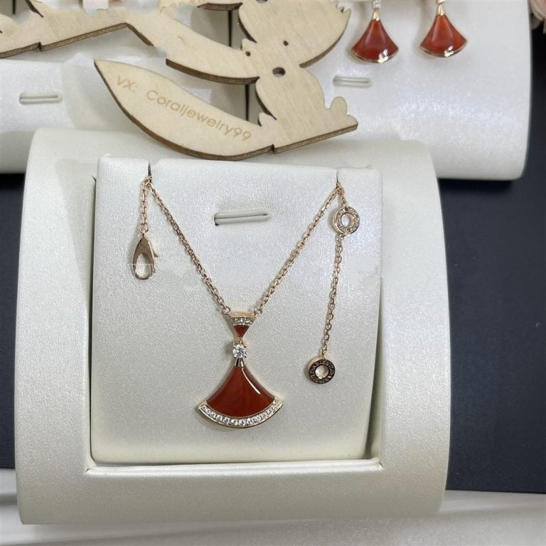 [⭐Clover Jewelry]DREAM NECKLACE CARNELIAN DIAMOND