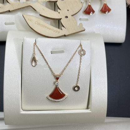 [⭐Clover Jewelry]DREAM NECKLACE CARNELIAN DIAMOND