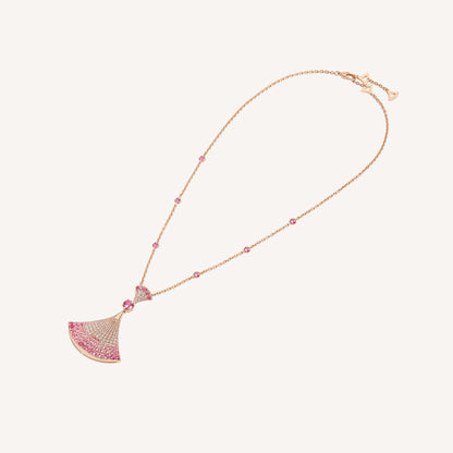 [⭐Clover Jewelry]DREAM NECKLACK DIAMOND PINK GOLD