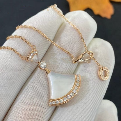 [⭐Clover Jewelry]DREAM NECKLACE MOP PINK GOLD DIAMOND