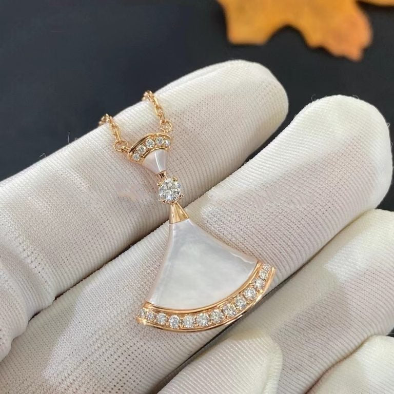 [⭐Clover Jewelry]DREAM NECKLACE MOP PINK GOLD DIAMOND
