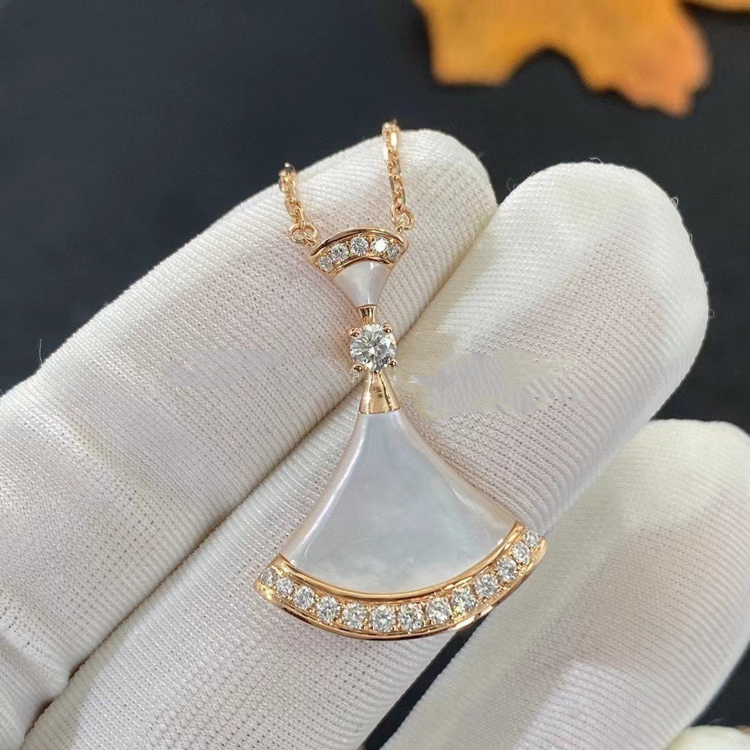 [⭐Clover Jewelry]DREAM NECKLACE MOP PINK GOLD DIAMOND