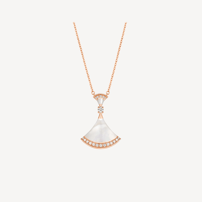 [⭐Clover Jewelry]DREAM NECKLACE MOP PINK GOLD DIAMOND