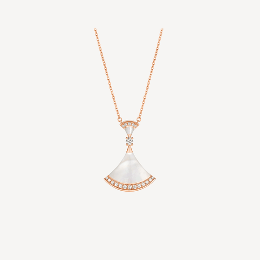 [⭐Clover Jewelry]DREAM NECKLACE MOP PINK GOLD DIAMOND