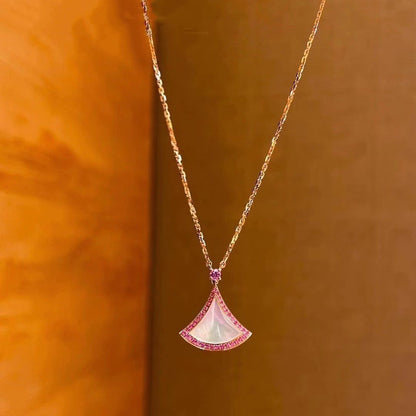 [⭐Clover Jewelry]DREAM NECKLACE MOP DIAMOND PINK