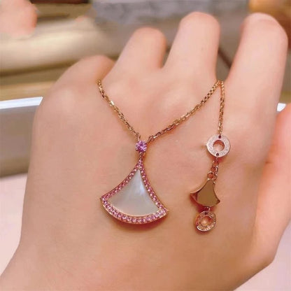 [⭐Clover Jewelry]DREAM NECKLACE MOP DIAMOND PINK